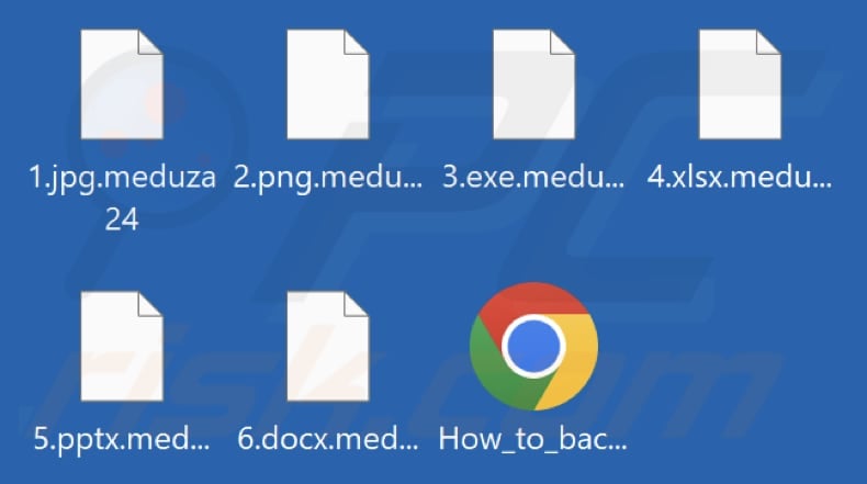 Files encrypted by Meduza ransomware (.meduza24 extension)
