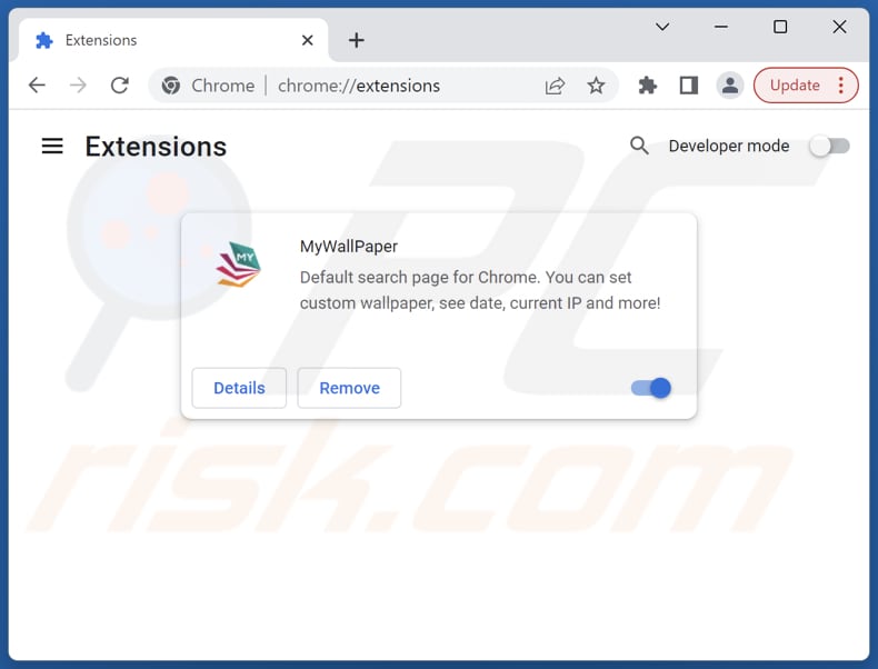Removing mywallpaper.co related Google Chrome extensions