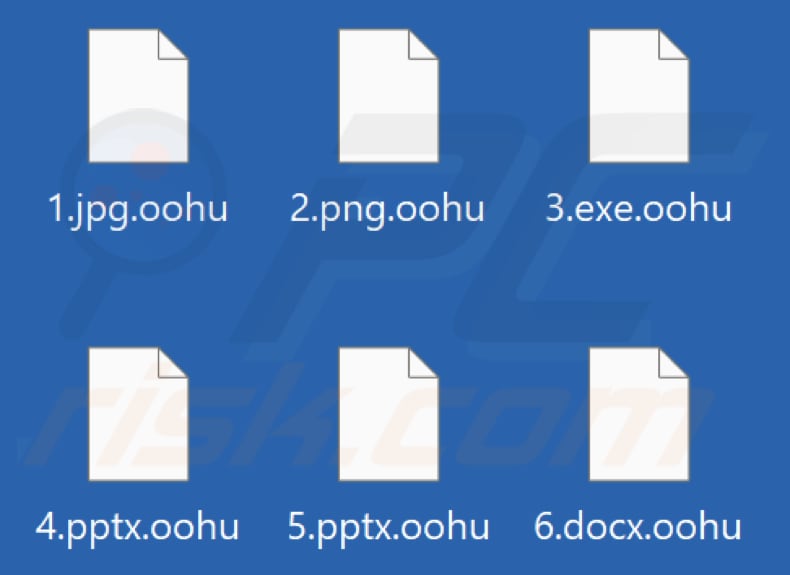 Files encrypted by Oohu ransomware (.oohu extension)