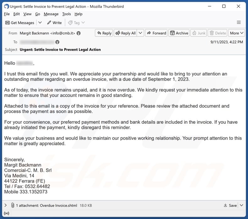 Attached Payment Invoice Email Scam Removal And Recovery Steps Updated