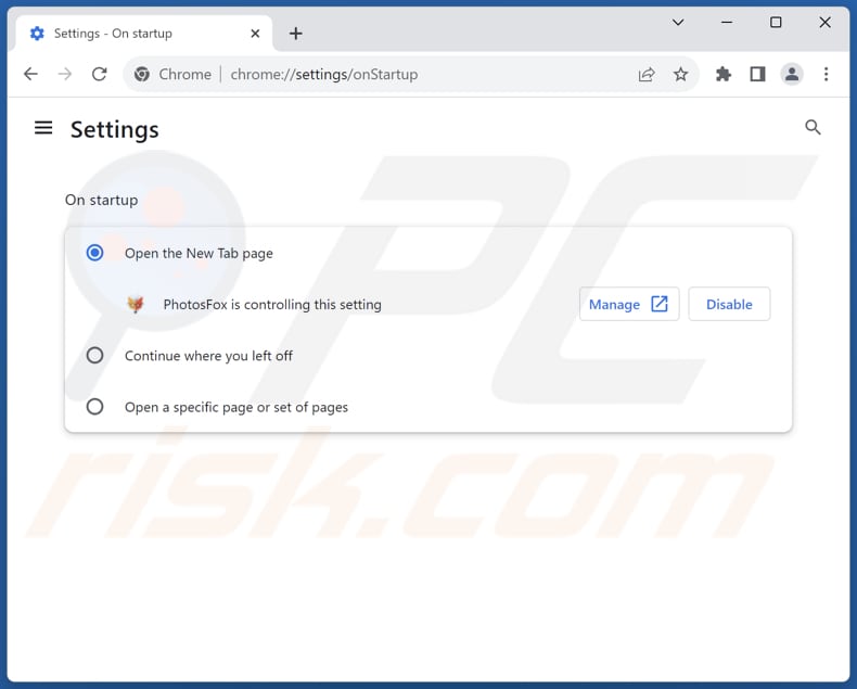 Removing searchinmda.com from Google Chrome homepage