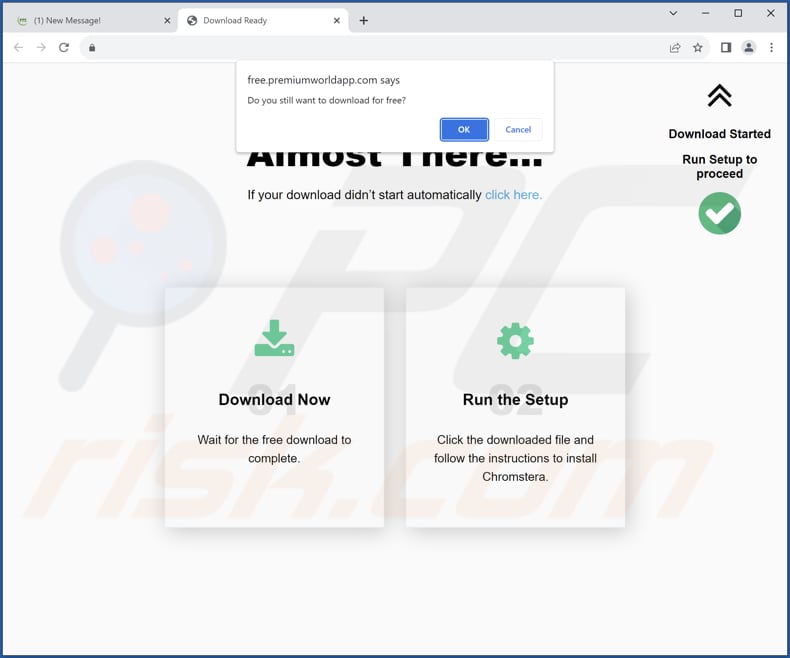 Shady page distributing the StratusNebulosus application