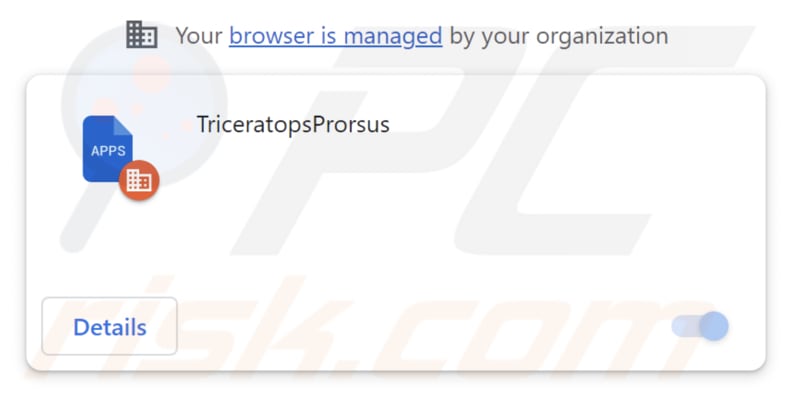 TriceratopsProrsus malicious extension