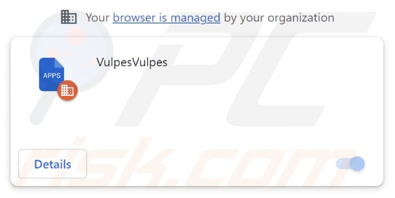 VulpesVulpes malicious extension