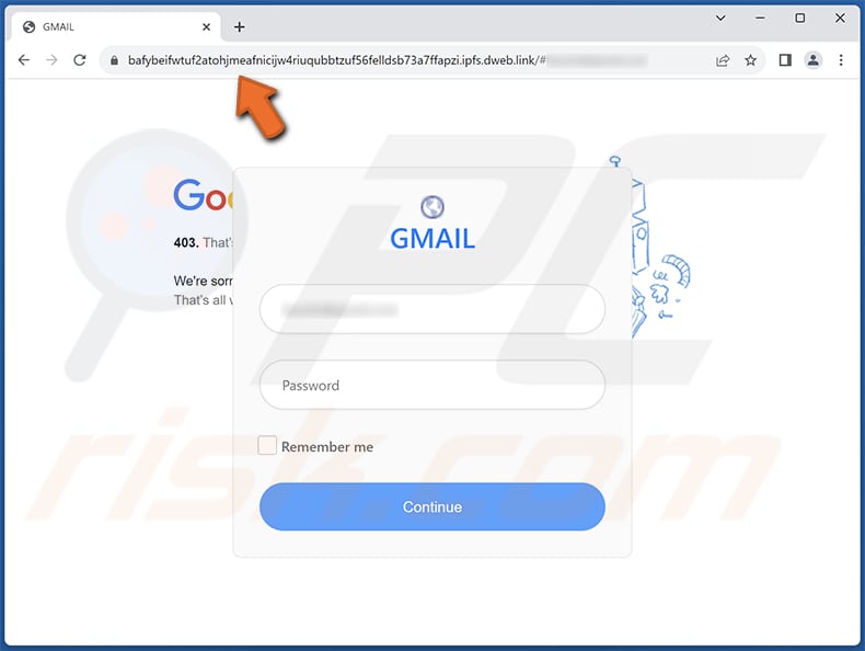 web mail scam phishing website
