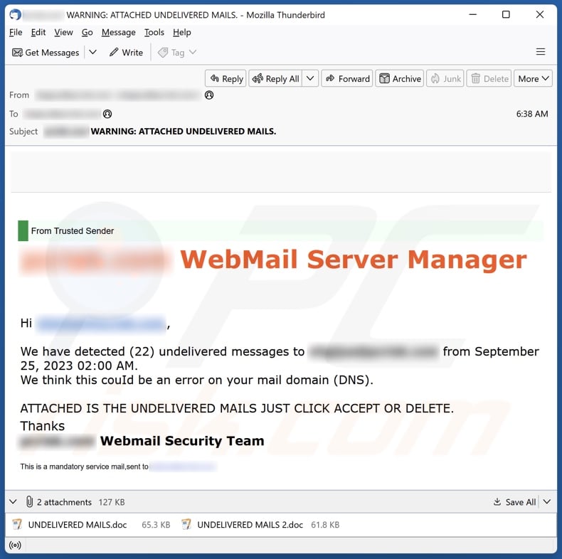 WebMail Server Manager malspam