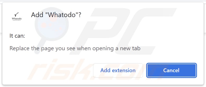 Whatodo browser hijacker asking for permissions