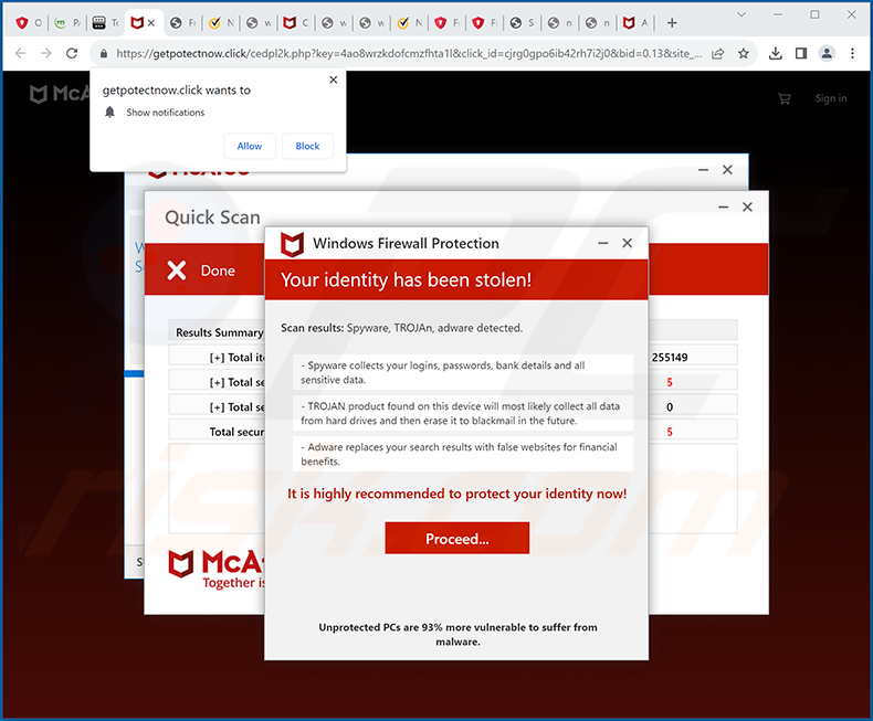 Windows Firewall Protection pop-up scam (2023-09-05)