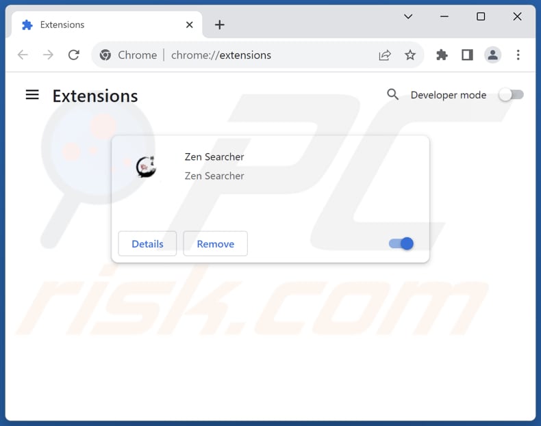 Removing search.zensearcher.com related Google Chrome extensions