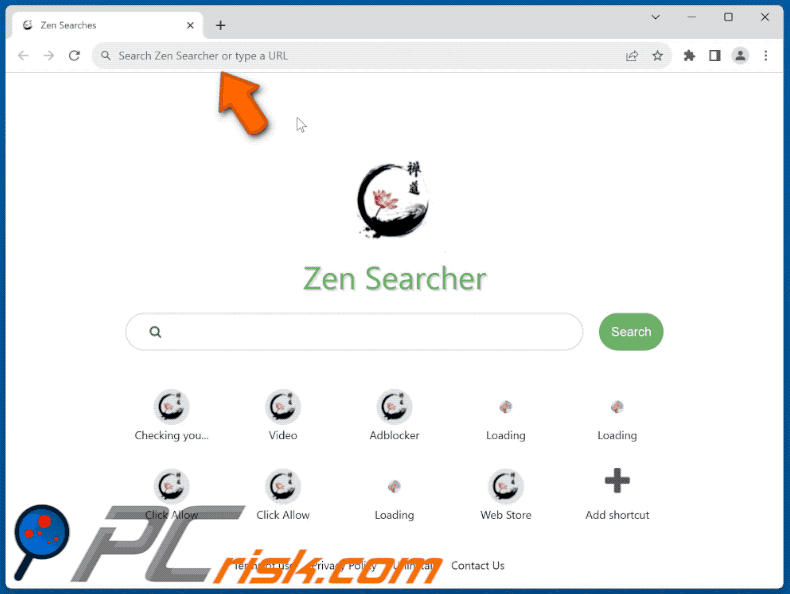 search.zensearcher.com redirects to bing.com