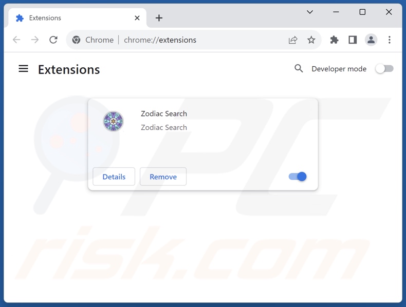 Removing search.zodiac-search.com related Google Chrome extensions
