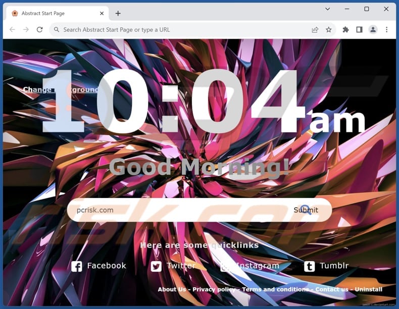 abstractstartpage.com browser hijacker