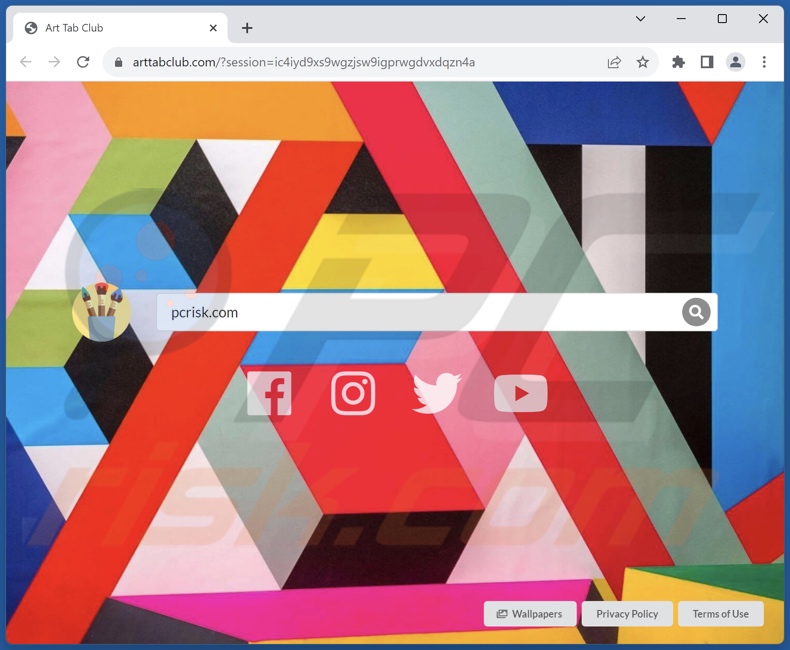 arttabclub.com browser hijacker