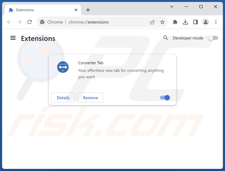 Removing convertertab.com related Google Chrome extensions
