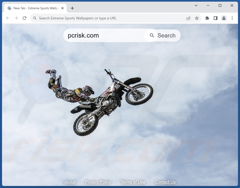 Extreme Sports Wallpapers browser hijacker homepage