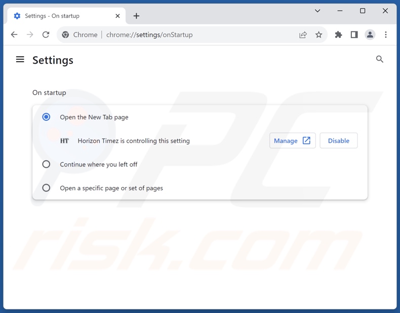 Removing psrcfornow.com from Google Chrome homepage