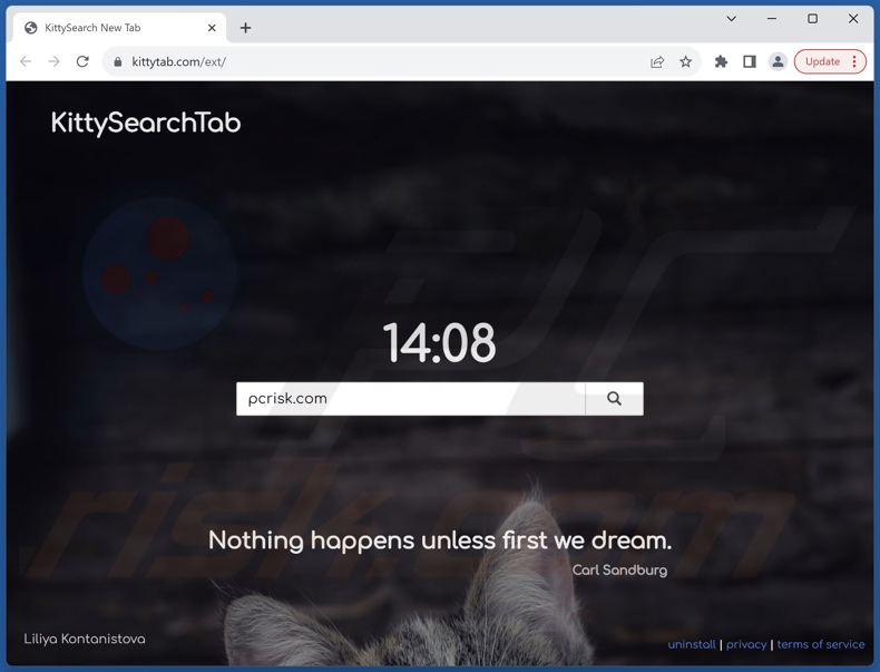 kittytab.com browser hijacker