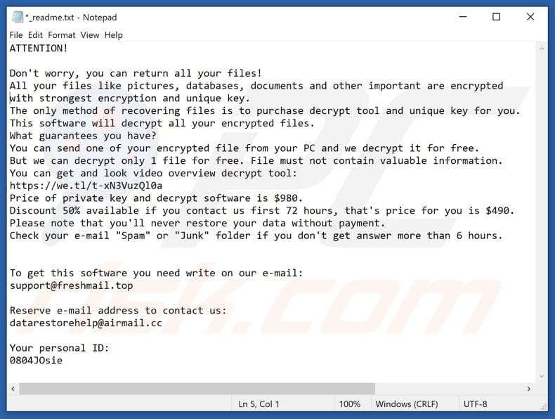 Mlap ransomware text file (_readme.txt)