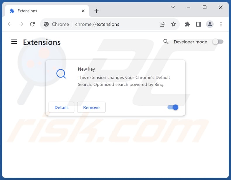 Removing keysearchs.com related Google Chrome extensions