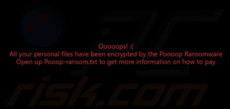Poopy Butt-face ransomware wallpaper