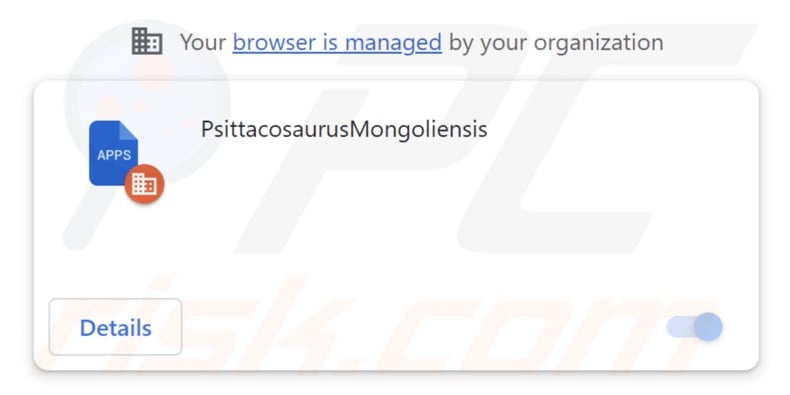 PsittacosaurusMongoliensis malicious extension