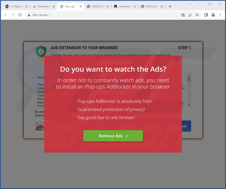 Deceptive website promoting Quick Newtab browser hijacker