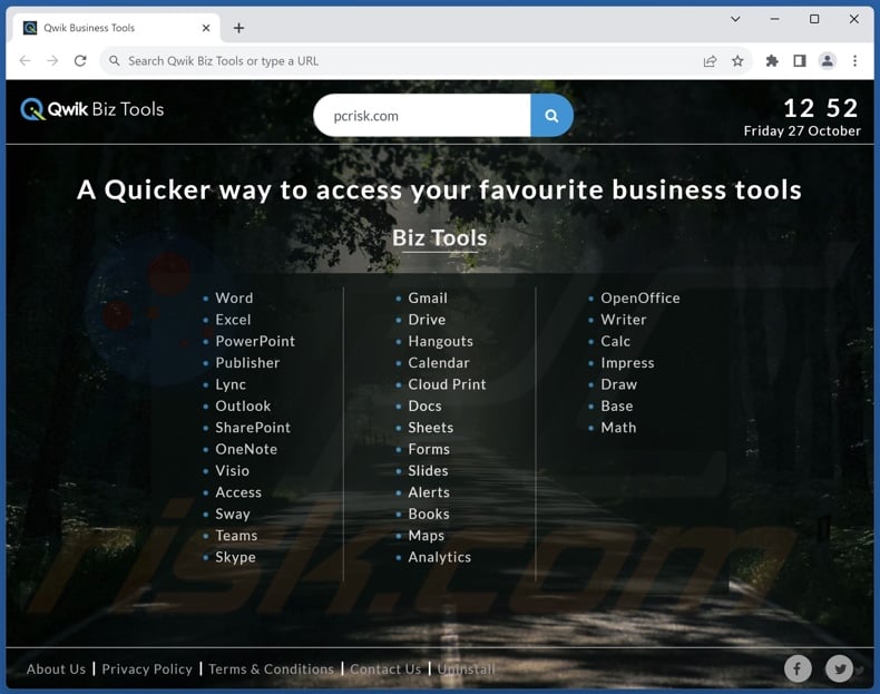 search.qwikbiztools.com browser hijacker