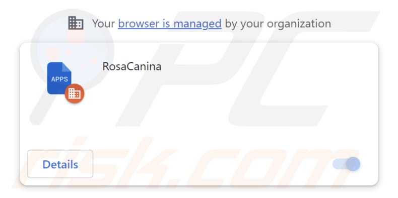 RosaCanina malicious extension