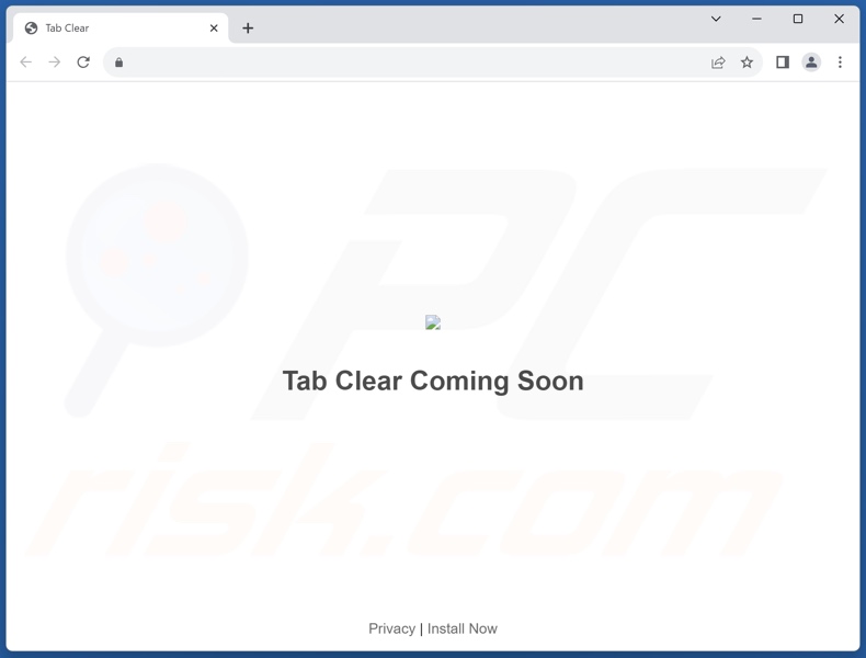 Website promoting Tab Clear adware