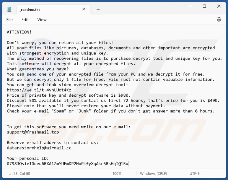 Ttwq ransomware text file (_readme.txt)