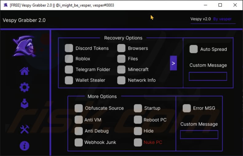 Vespy Grabber - Malware removal instructions