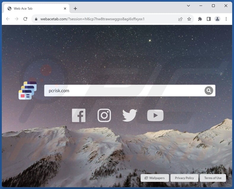 webacetab.com browser hijacker