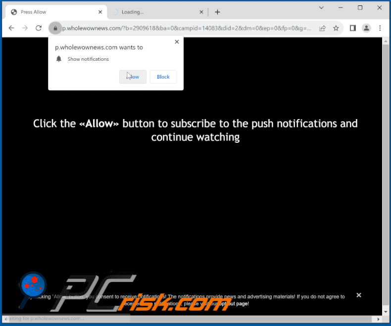 wholewownews[.]com website appearance (GIF)