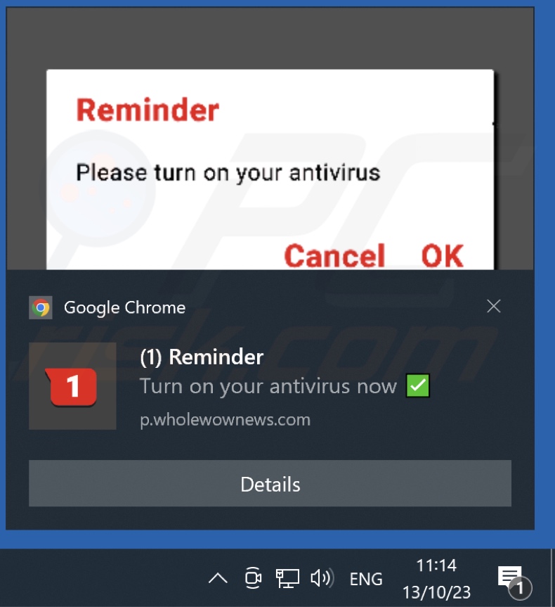 Ad delivered by wholewownews[.]com