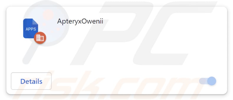 ApteryxOwenii malicious extension