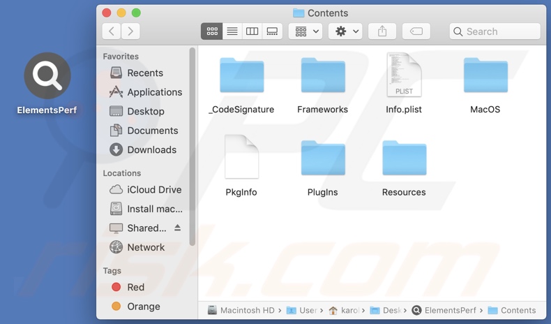 ElementsPerf adware install folder