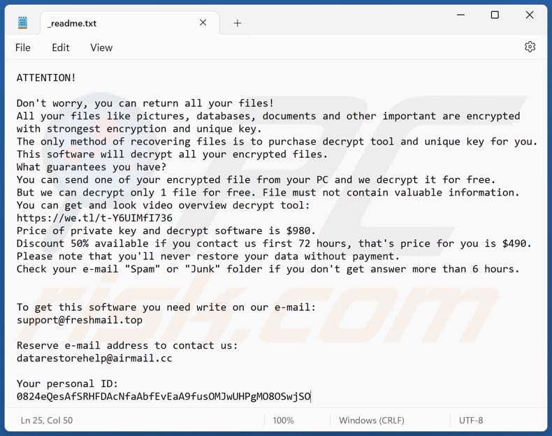 Eqew ransomware text file (_readme.txt)