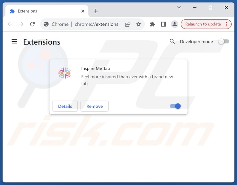 Removing search.inspiremetab.com related Google Chrome extensions