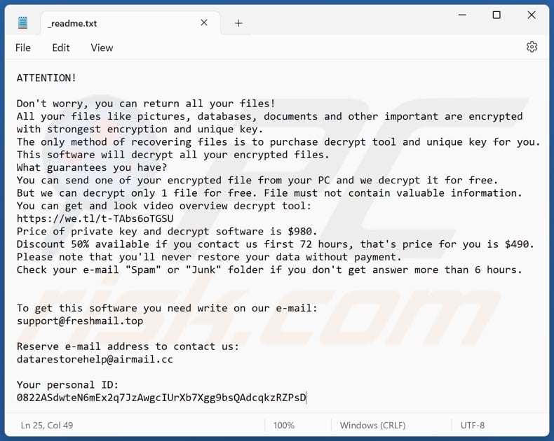 Jzie ransomware text file (_readme.txt)