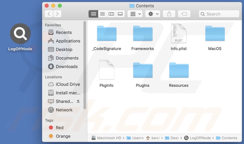 LogOffNode adware install folder