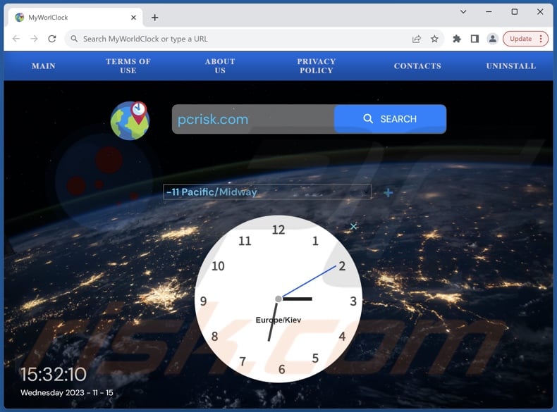 goog.myworlclock.com browser hijacker