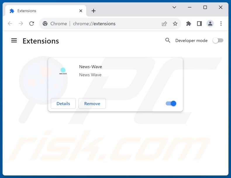 Removing news-wave.net related Google Chrome extensions
