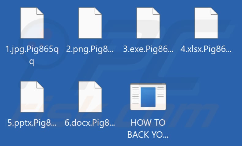 Files encrypted by Pig865qq ransomware (.Pig865qq extension)