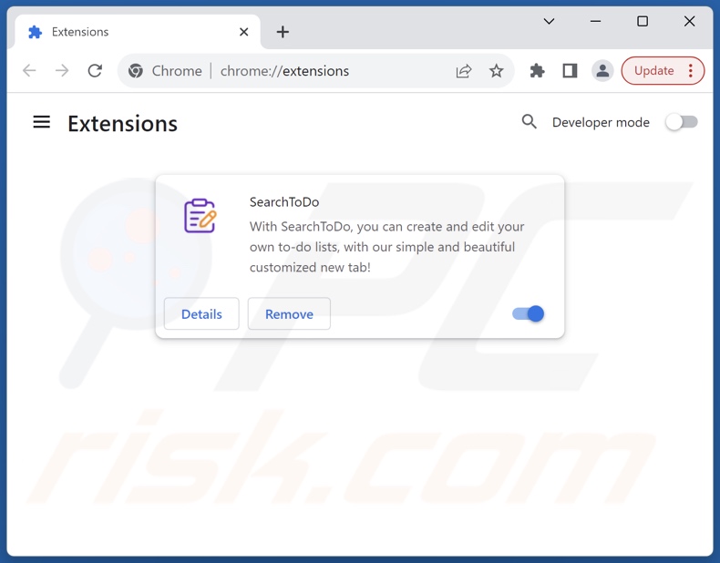 Removing todo.searchtodo.com related Google Chrome extensions