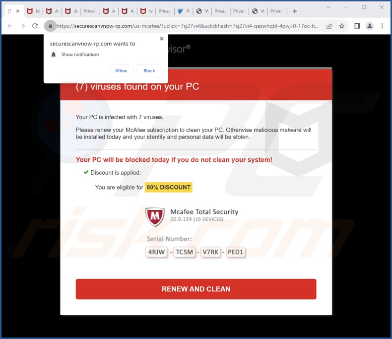 securescanvnow-rp[.]com ads