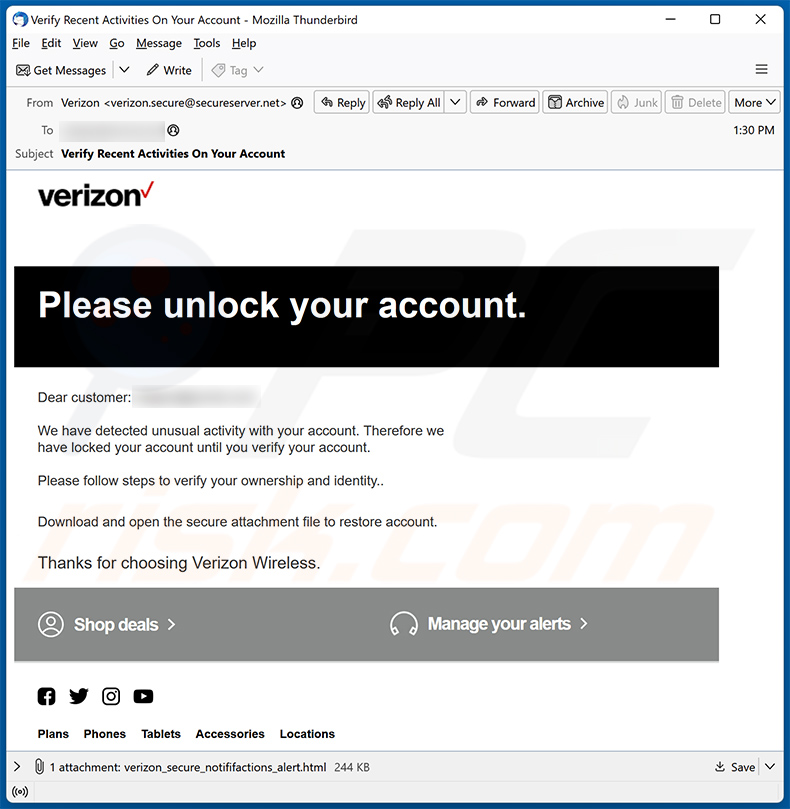 Verizon spam email (2023-11-09)