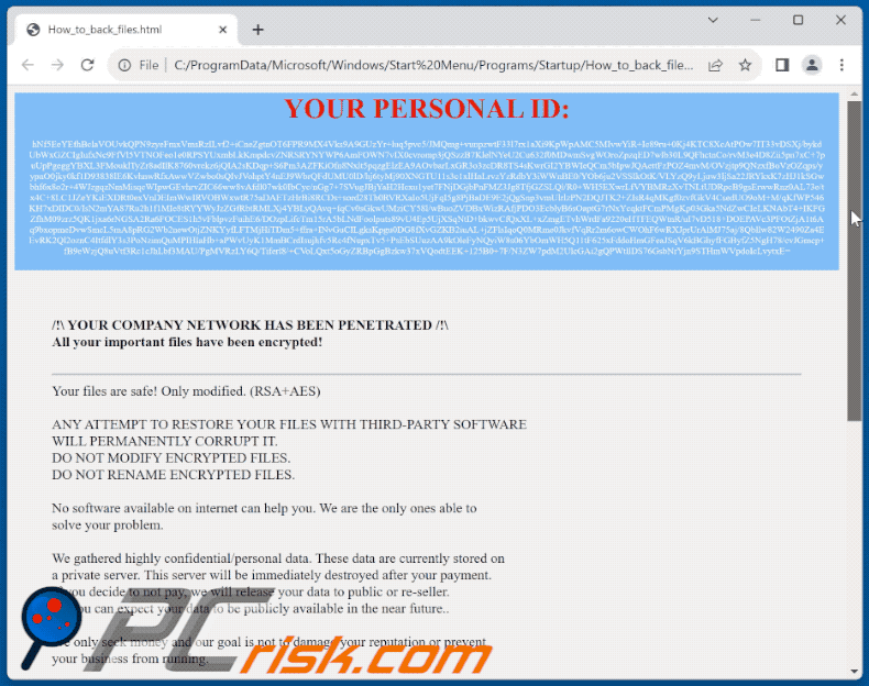 Zombi ransomware ransom note (How_to_back_files.html) GIF