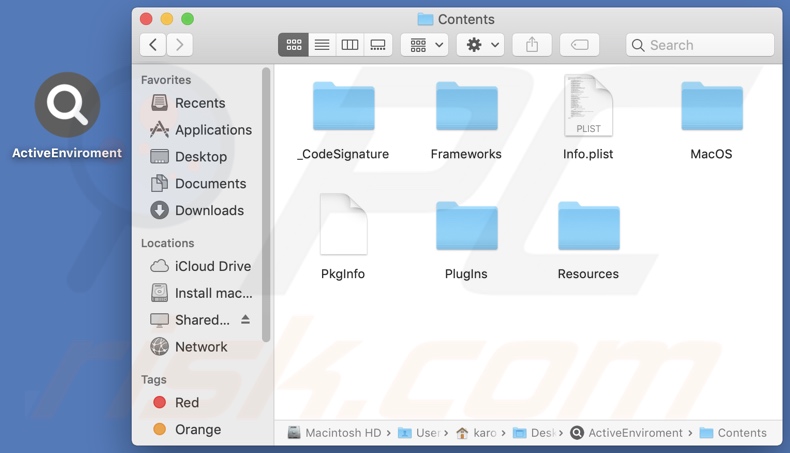 ActiveEnviroment adware install folder