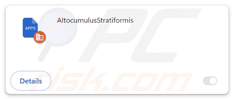 AltocumulusStratiformis malicious extension