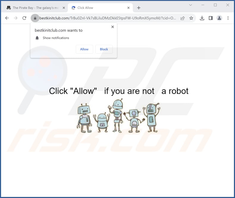 bestkinitclub[.]com pop-up redirects